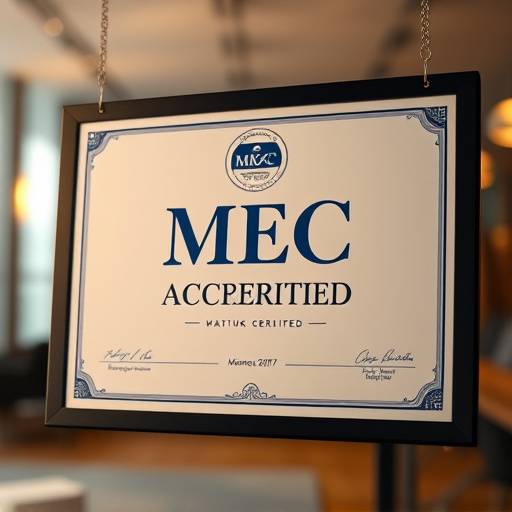 Certificado de credenciamento do MEC