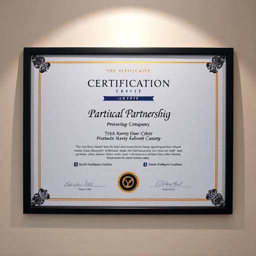 Certificado de parceria com empresa de tecnologia